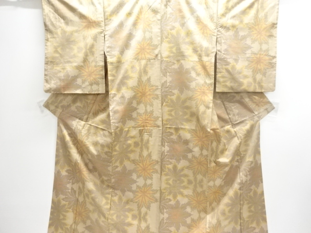 JAPANESE KIMONO / OSHIMA TSUMUGI / WOVEN ABSTRACT PATTERN 